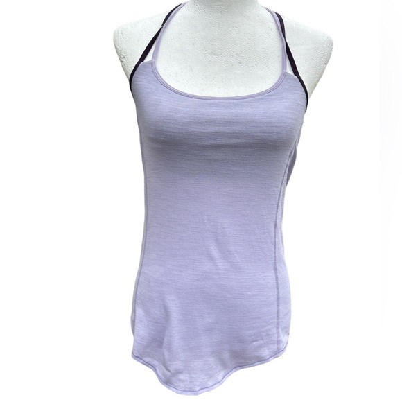 Lululemon Lighten Up Tank Heathered Lilac  Size 4  SEE Descrip for condition - Picture 2 of 7